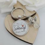 Schlüsselanhänger Fahr nie schneller als dein Schutzengel fliegen kann